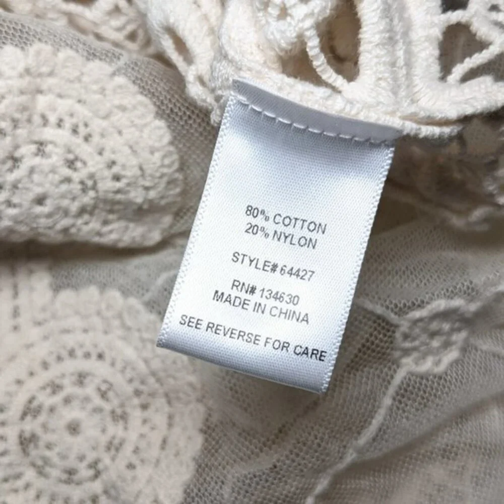 Anthropologie Sunday in Brooklyn Lace Crochet Sheer Summer Tank Top - Picture 8 of 12